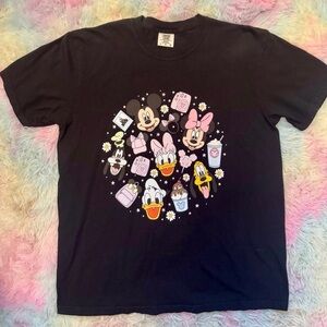 Disney Black Comfort Colors T-shirt Large